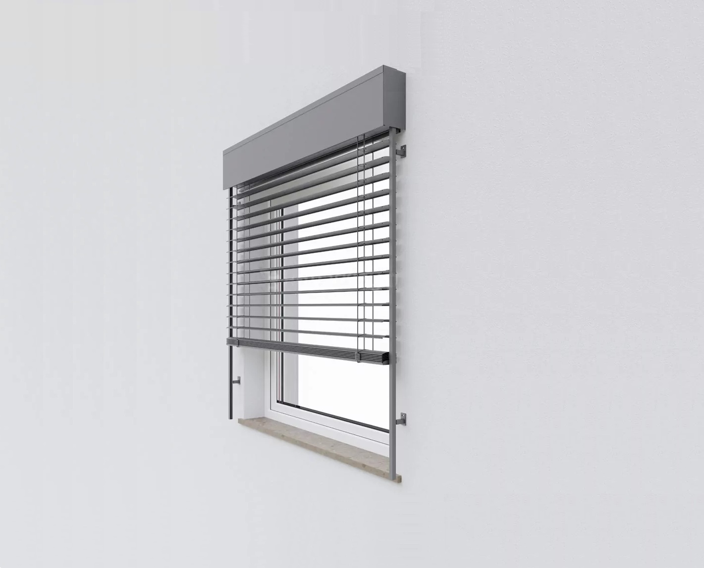 Raffstore C80 mit Seilführung