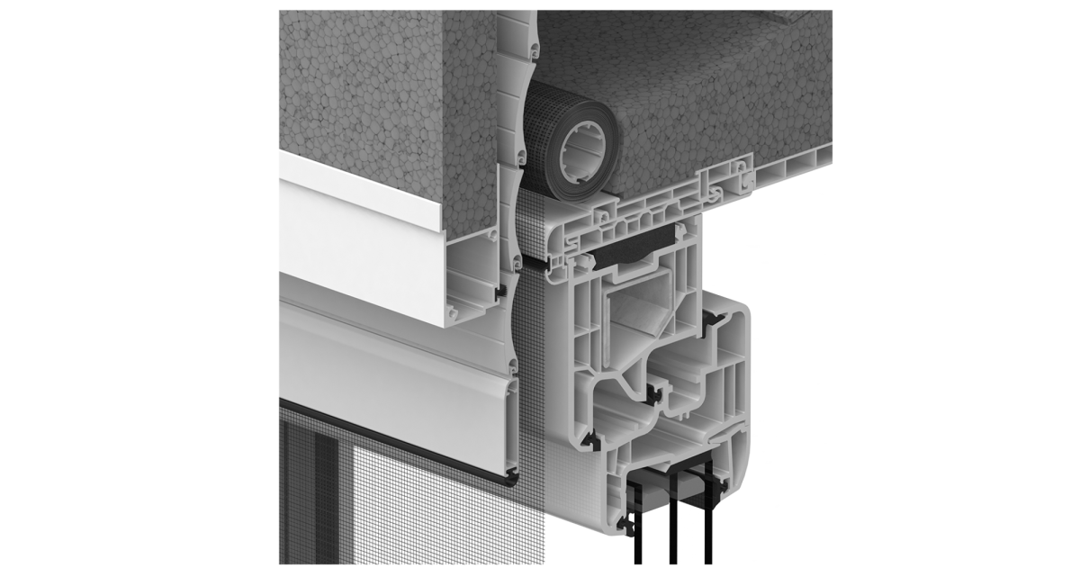 Frimey Aufsatzrollladen integrierten Insektenschutz