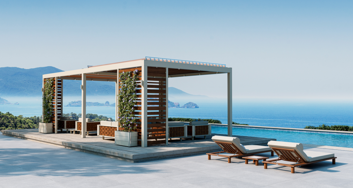 Frimey Freibad Pool Pergola