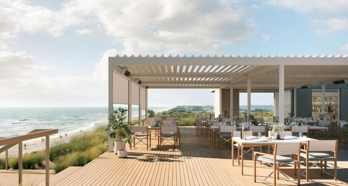 Frimey Hotel Lamellendach Terrasse