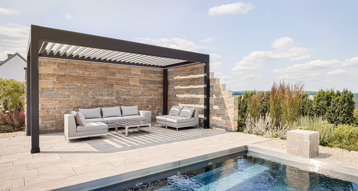 Frimey Terrassendach Lamellen