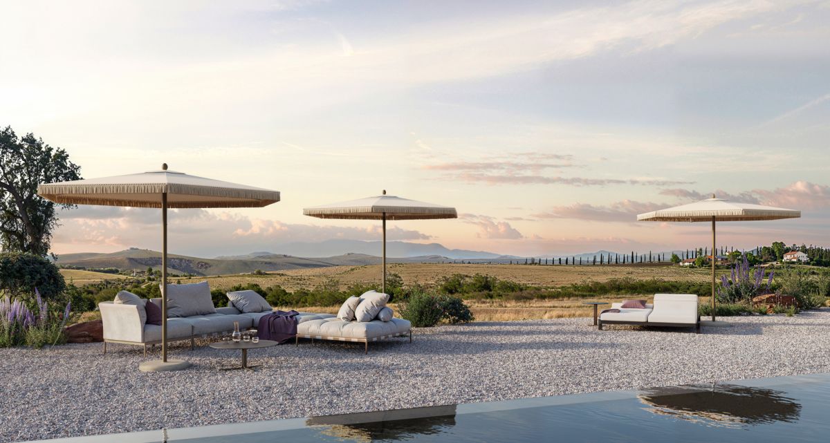 Freund Mittelmastschirm Garten