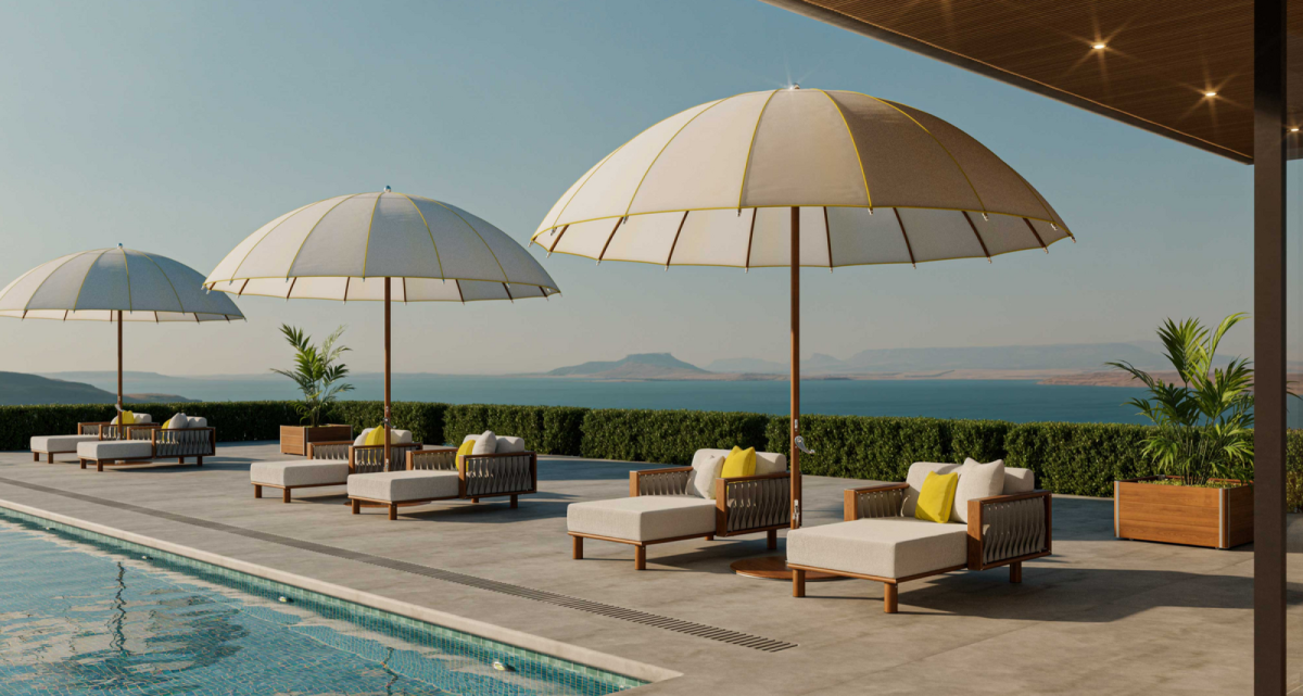 Frimey Schwimmbad Sonnenschirm Pool