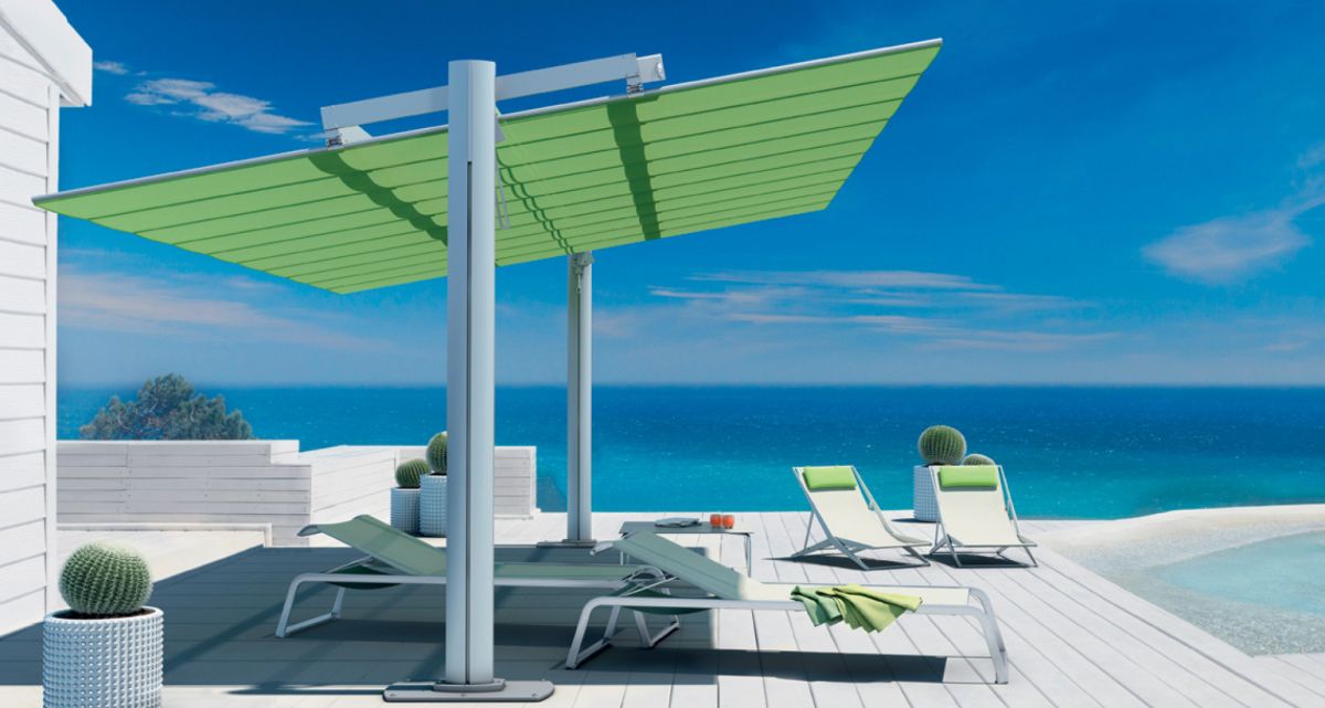 Frimey Segelmarkise grünes Markisentuch