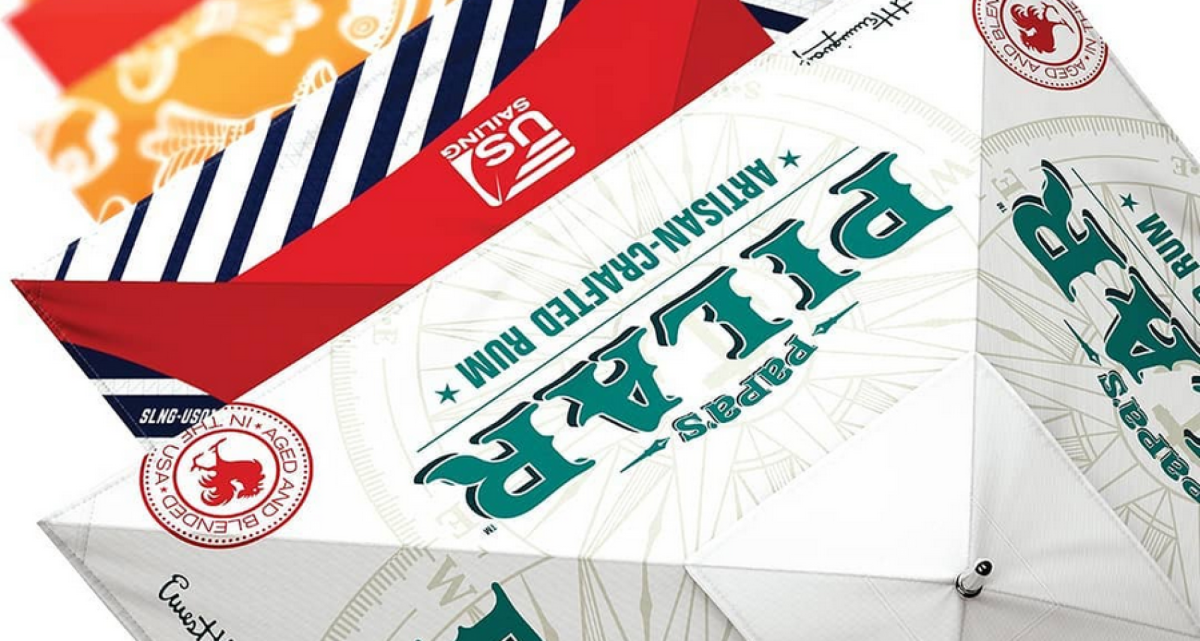 Frimey Sonnenschirm Logo Aufdruck