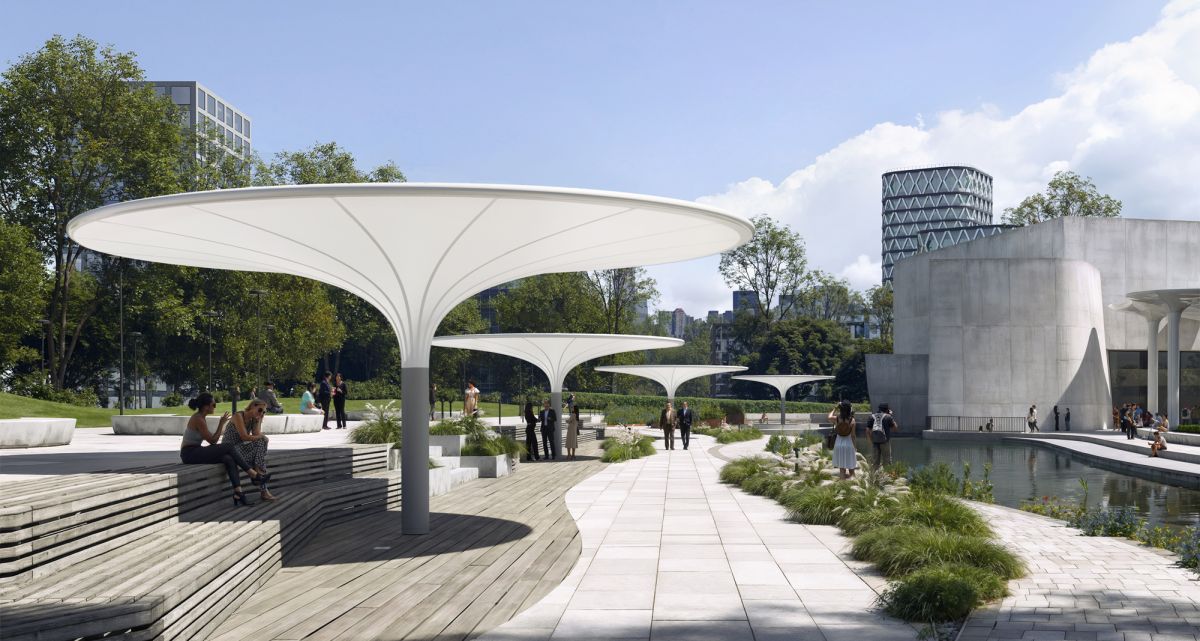 Frimey Öffentlicher Platz Tulpenschirm