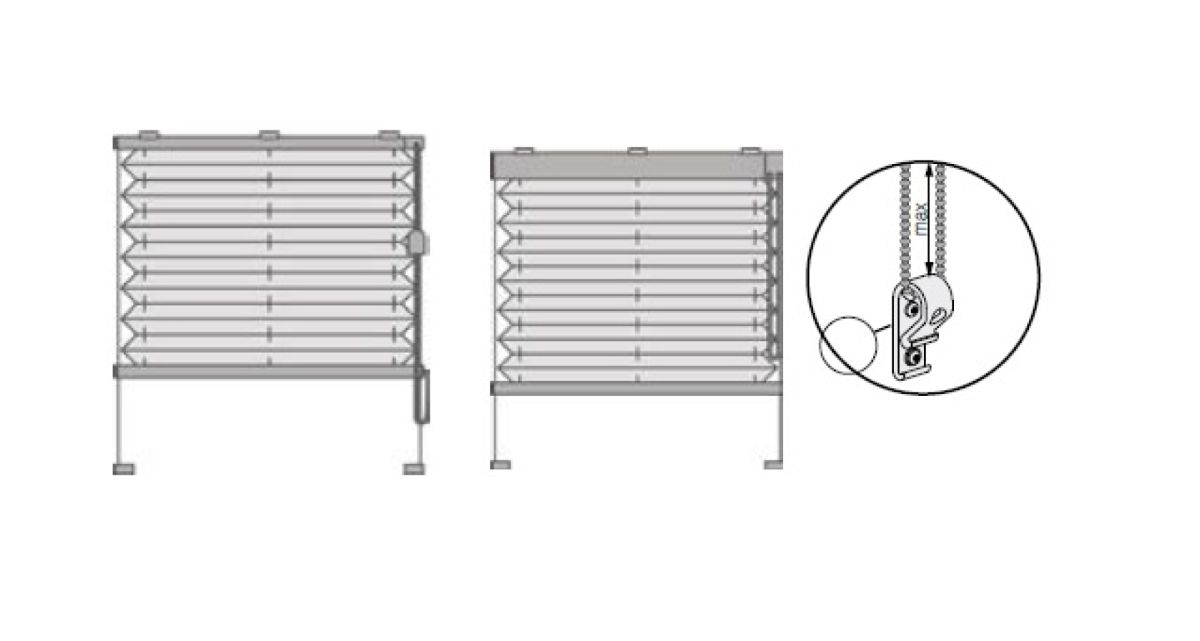 Plissee Seil- und Kettenzug