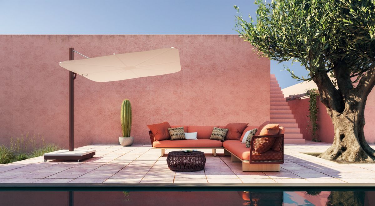 Frimey Ampelschirm Design Terrasse