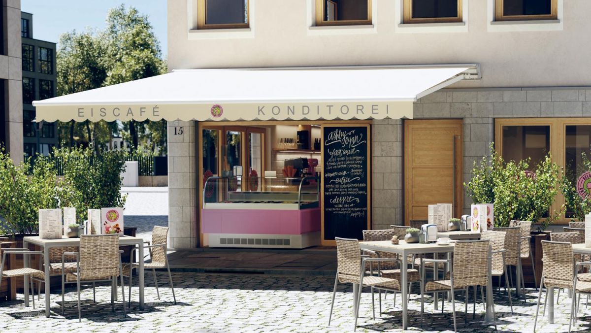 Markise Eisdiele