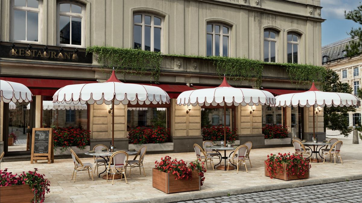 Frimey Restaurant Sonnenschirm