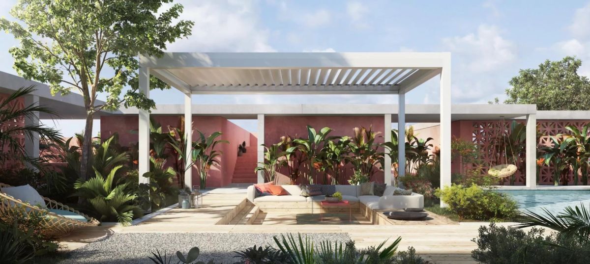 Frimey Überdachung Terrasse im Garten