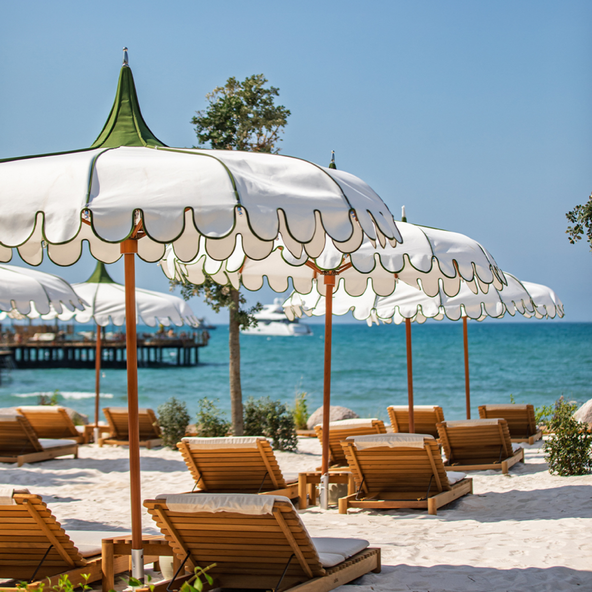 Frimey Hotel Strand Sonnenschirm