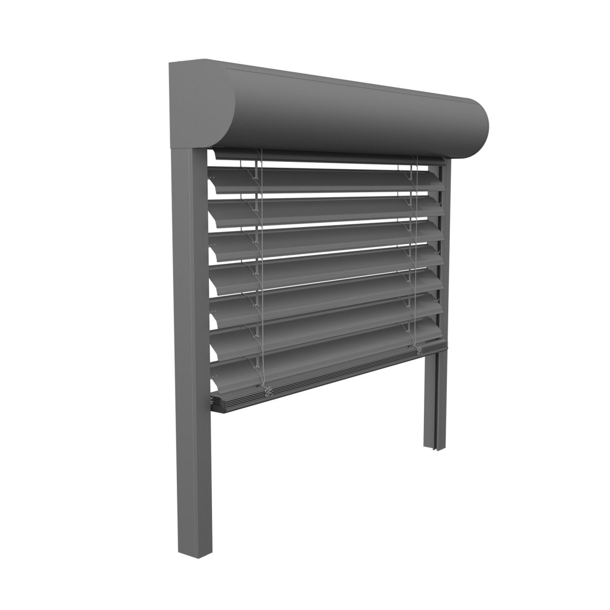 Frimey Vorbauraffstore runder Kasten