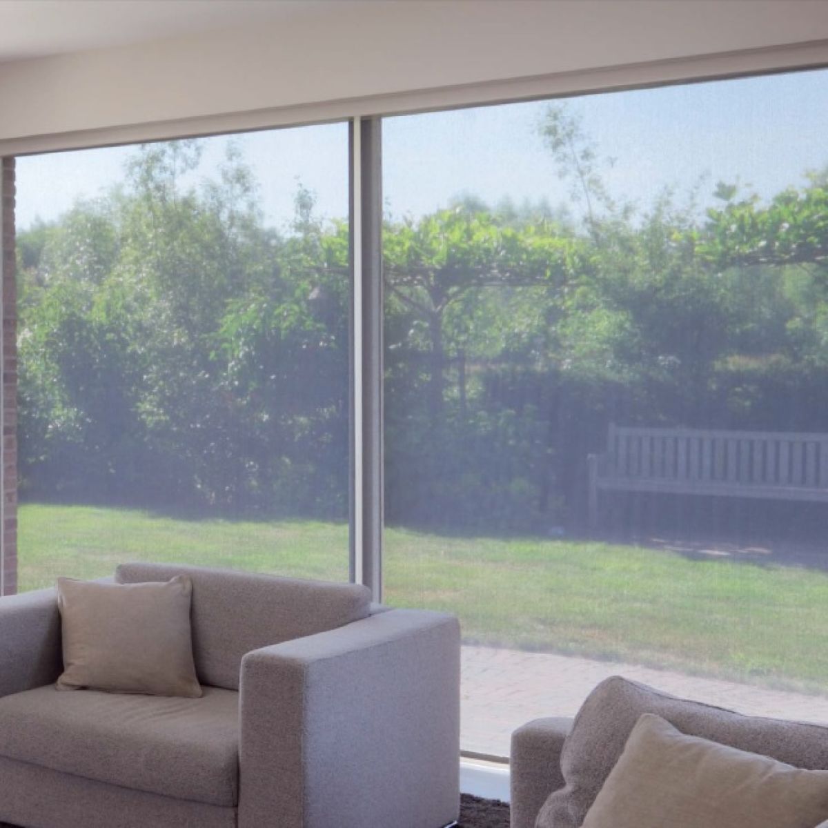 Innenrollo Wohnzimmer