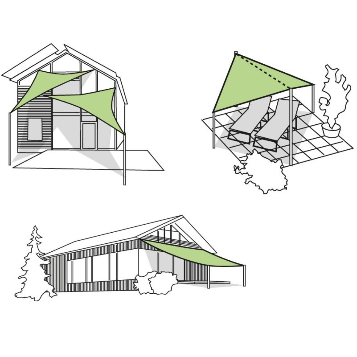 Starre Sonnensegelvarianten