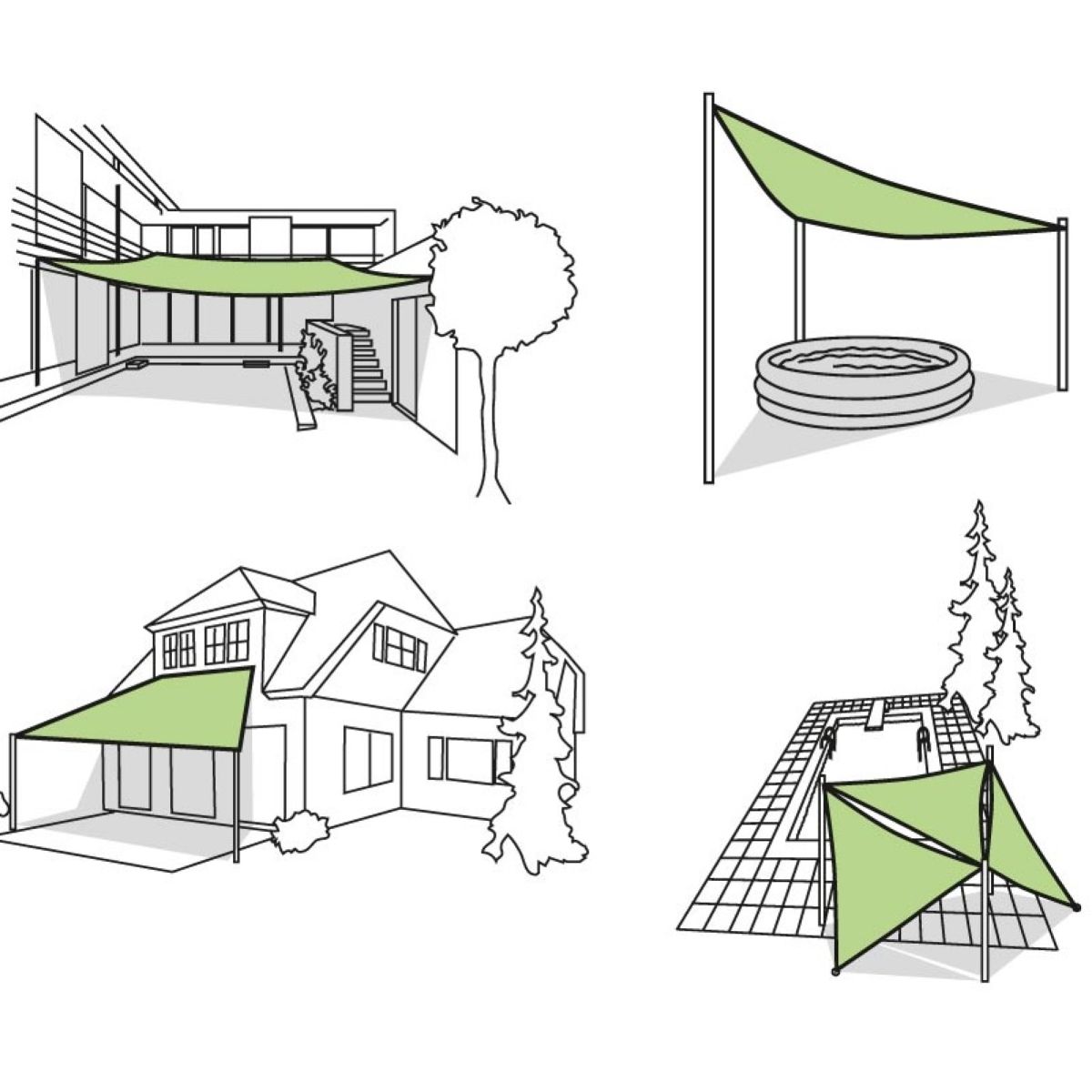 Starre Sonnensegelvarianten