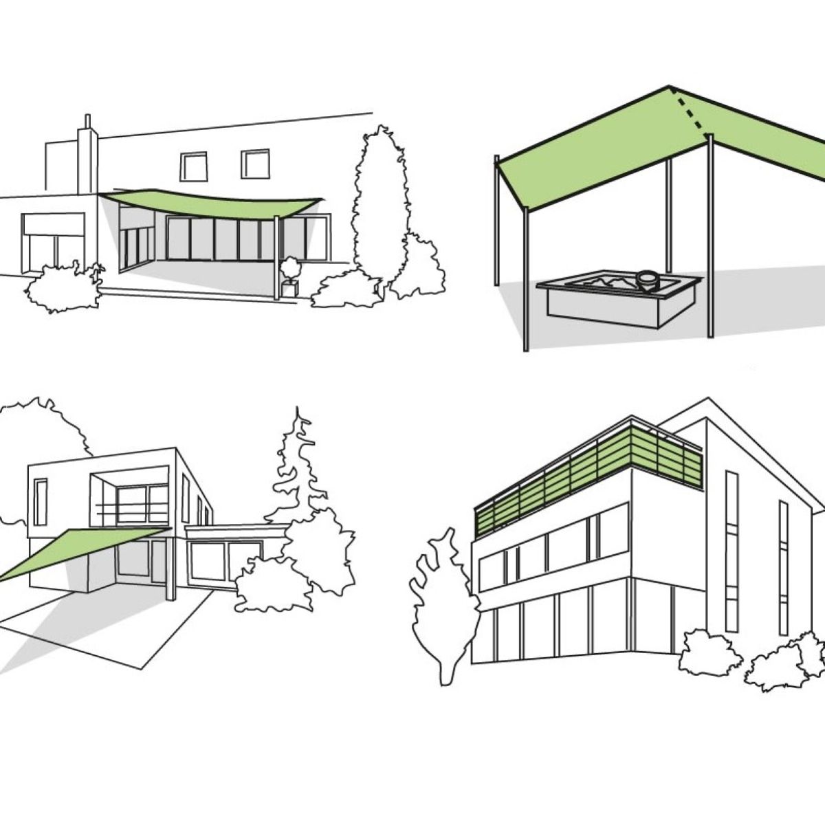 Starre Sonnensegelvarianten