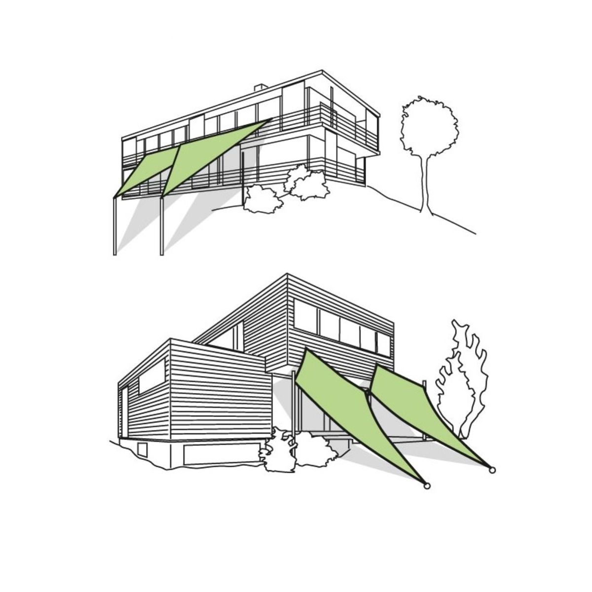 Starre Sonnensegelvarianten